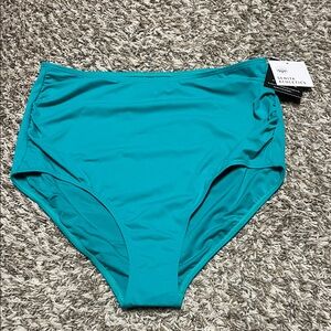 Senita Teal High-Waisted Bikini Bottoms
